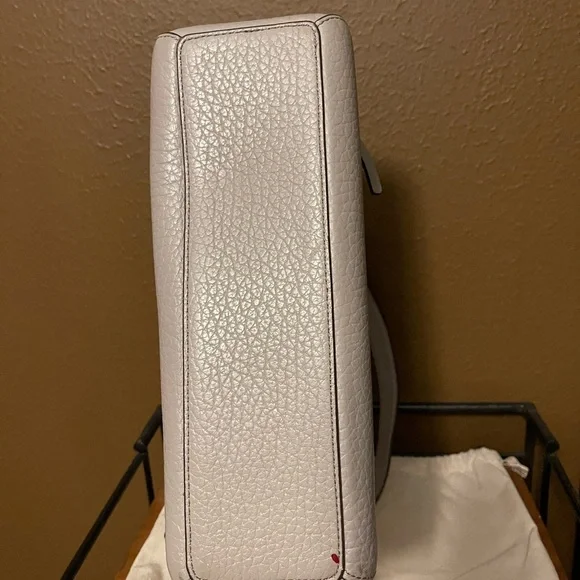 Kate Spade Pebbled Leather Shoulder Bag in Light Gray - Picture 3 of 8
